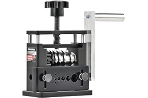 CREWORKS Manual Wire Stripping Machine, Drill Powered Wire Stripper Machine with 6 Channels 5 Blades, Portable Cable Stripper Tool with Hand Crank for 3.4 5 7 10 12 17 mm Scrap Copper Cables Recycling