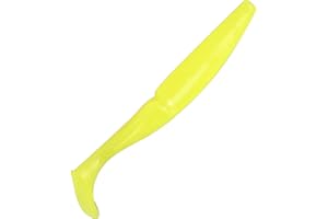 SAWAMURA Leurres Souples Shad avec Queue Articulee One Up Shad 5In - 10,6Cm - 13G - 118 Solid Chartreuse - Vendu A L Unite