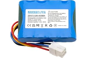 NUOGELIYA Para Worx Landroid S300, S 390m2, S Basic, S300i, S450i, S500i, S700i, WR100SI, WR101SI, WR102SI, WR103SI, WR104SI, WR105SI, WR105SI.1, WR106SI, WR115. MI 20 V 3 Batería de ion de litio de 000 mAh