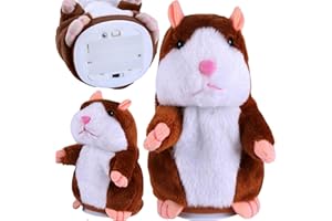 Retoo Hamster Parlant 16 cm, Peluche Interactive Qui Répète Vos Mots, Jouet Éducatif et Amusant pour Enfants, Idée Cadeau Originale pour Anniversaire, Compagnon Ludique à Emporter Partout