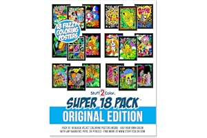 Stuff2Color Superpaket med 18 luddig sammet 20 x 25 cm affischer (originalutgåva)