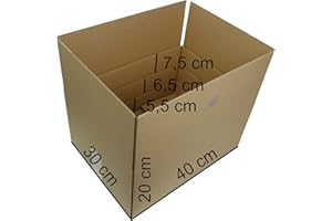 KARTONDEALER 50 Faltkartons 400x300x200 mm, Versandkartons Kartons Faltschachteln