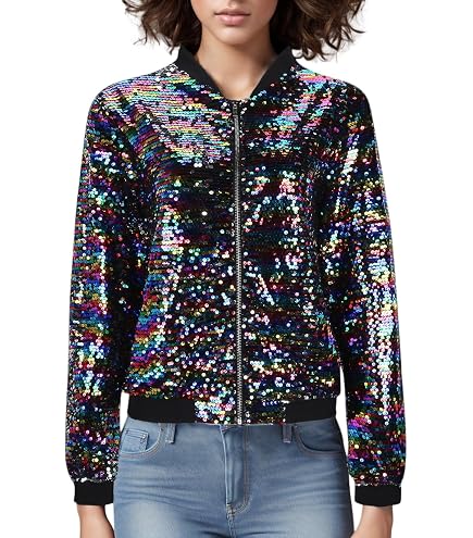 Veste à Paillettes Femme WILBERS & WILBERS - Veste Scintillante Confortable Pour Fêtes Et Soirées