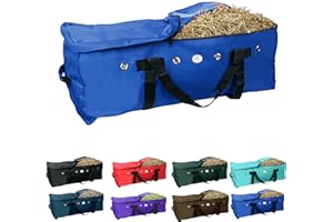 Majestic Ally 1200 D Nylon Fabric Large 44” x 20” x 16” and X-Large 53"x 24" 20" Heavy-Duty Hay Bale Storage Bag (Large, Royal Blue)