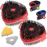 2 Pcs Replacement Brush for Vileda Turbo Mop, Triangular Rotating Cleaning Head for Vileda Turbo Spin EasyWring, for Bathroom