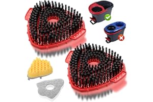 HEOZHUYI 2 Pcs Têtes de Rechange pour Vileda Turbo, Brosse de Rechange pour Vileda Turbo Tête de Balai Serpillère, Brosse de Récurage à Poils pour Nettoyage Salle de Bain, Cuisine, Piscine, Terrasse