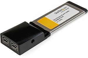 StarTech.com 2 Port ExpressCard 1394b FireWire Laptop Adapter Card - Texas Instruments FireWire Card - ExpressCard FireWire 800 (EC1394B2)