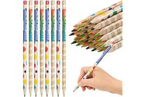 AUAUY 30 sztuk tęczowych kredek, do rysowania, ołówków 4 w 1, kolory tęczy, kredka czarodziejska, tęczowe kredki dla dorosłych lub dzieci, do rysowania, kolorowania, szkicowania