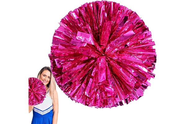 Zasdvn Cheerleading pom poms, cheerleading poms – stora dansteg, poms – 30 cm/11,8 tum, danslekteam, spirit, jubel med fingervänliga ringar för barn och vuxna