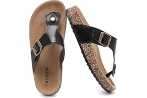 Pelbiuqik Infradito Donna, Estive Ciabatte in Sughero per Donna e Uomo Comode Sandali Morbidi con Fibbia Regolabili Pantofole per Casa Spiaggia