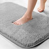 Wyewye Microfiber Bath Mat, Door Mat and Pet Mat, Super Thick and Absorbent, 40 x 60 cm, Grey