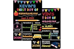 WATINC First day and Last Day of School Chalkboard, Reusable Easy Clean Cute Cartoon Apple Blackboard, Back to School Double Sided Chalkboard Sign Photo Prop (13.6x9.7 inch)