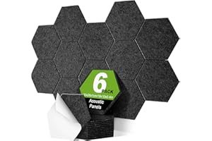 Insonorizacion Acustica Pared Autoadhesivo, Deecam 30X26X1 CM Aislante Acustico de Alta Densidad, Ignífugo/Aislamiento Acústico/Decoración para Decoración de Puertas/Paredes y Tratamiento Acústico