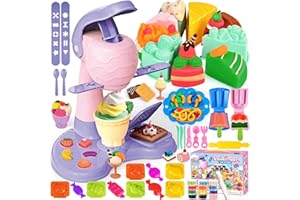 TEBOKHAD Formine per Plastilina, 46 Pezzi Giochi di Plastilina per Bambini 2-12 Anni, Regalini Fine Festa Compleanno per Ragazza Ragazzo, Pasta da Modellare, 12 Vasetti