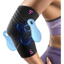 CAMBIVO 2 Pezzi Tutore Epicondilite Gomito Regolabile, Gomitiera per Epicondilite, Fascia Epicondilite con Cuscinetto in EVA per Gomito del Tennista, Alleviare la Tendinite e Artrite, Fitness
