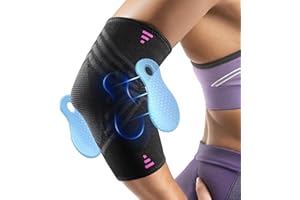 Fitomo Tutore Epicondilite Gomito, Gomitiera per Epicondilite del Tennista e Golfista con 2 Cuscinetti di Compressione, per Alleviare il Dolore della Tendinite -1 Unità