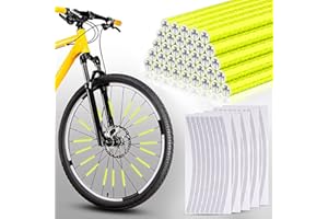 AKOFIC Raggi Riflettenti per Biciclette, Riflettori per Raggi della Bicicletta visibilità a 360° e Montaggio Facile, Catarifrangenti Bici Set con Materiale Riflettente 3M Scotchlite