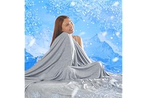 ‎MYLUNE HOME MH MYLUNE HOME Kühldecke Ultra Leichte Sommerdecke, Arc-Chill Q-Max>0.458, 2in1 Kühlende Bettdecke 150x200 Sommerbettdecke Kuscheldecke Wohndecke Reisedecke Cooling Blanket (grau, 150 x 200 cm)