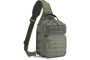Huntvp Taktisch Brusttasche Militärisch Schultertasche Military Chest Pack Slingrucksack Molle Crossbody Bag Umhängetasche Mini für Herren Damen Reise Wandern Outdoor