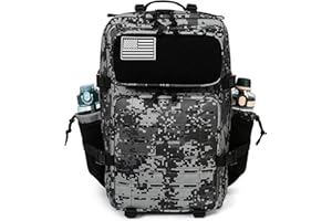 QT&QY 35L/45L Grande capacité Sacs à dos tactiques militaires pour hommes Sac de jour Molle sac à dos de fitness Sac à dos de randonnée avec porte-bouteille