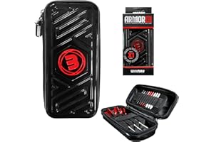 WINMAU Armor G1 Darts Wallet - Black Darts Case Holds Fully Assembled Darts and Accessories - Impact Proof, Ultra-Durable and Secure