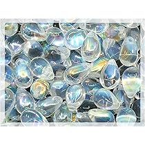 SUNNYCLUE 1 Boîte De 150 Pièces De Perles En Forme De Goutte D'Eau En Verre De 6 Couleurs, Petites Perles En Forme De Goutte D'Eau Transparentes En Cristal Coloré, Perles Ovales En