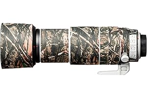 easyCover - Lens Protection Camouflage Cover - Objektivschutz - Schutz für Ihr Kameraobjektiv - Geeignet für Canon EF 100-400mm F4.5-5.6L is II USM - Wald Camouflage