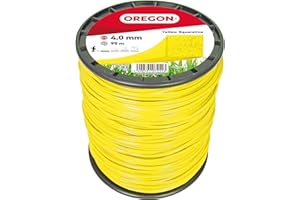 Oregon Yellow Square Hilo Cuadrado para Desbrozadora 4mm, Hierba, Maleza, Vegetación y más, Hilo de Nylon de Gran Resistencia, Compatible con la Mayoría de Modelos Estándar, 4.0mm x 95m (69-478-Y)