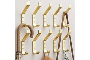 susswiff 10 ganci sopraporta, finitura oro, realizzati in alluminio di alta qualità, ganci appendiabiti da parete per cappotti, giacche e cappelli