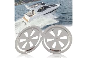 Gloryit Chapa de Ventilación Rejilla de Ventilación, 2 piezas rosetas de ventilación, Rejilla Ventilacion Regulable de acero inoxidable, con cierre, chapas de ventilación, para barcos campistas casas