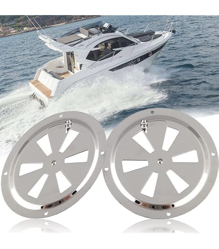 2 Griglie Di Ventilazione Roteanti In Acciaio Inox 316 – Diametro 125 Mm, Regolabili E Antiruggine Per Barche, Camper E BBQ