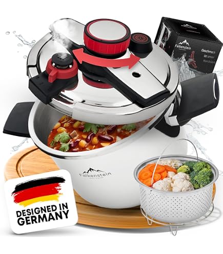 5l Getreidekocher Schnellkochtopf 5L Mit Dampfkorb - Aluminium Topf Für Herd Perfekt Für Fleisch & Gemüse Schnellkochtopf Mit Dampfeinsatz