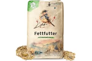 VOGELFOOD WIR SIND GUT ZU VÖGELN 25 kg Fettfutter mit Mehlwürmern für Wildvögel