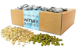 Eazy Brewing® Recambio para kit de elaboración de cerveza de 5 litros - Receta de cerveza Blanca Belga (Witbier) - Para preparar su propia cerveza artesanal – Instrucciones en Español