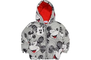 Popgear Disney Mickey Mouse Sketch AOP-Chaqueta Acolchada para Niños, Color Gris Camisetas de Moda