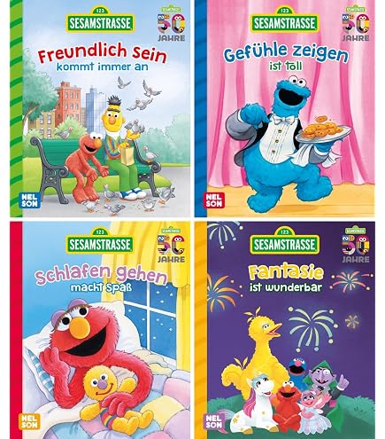 Schmidt Spiele 40646 - Raccolta Di 5 Giochi Da Tavolo Per Bambini In Design Sesame Street