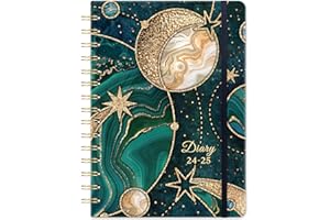 KAMAKING Academic Diary 2024-2025 - A5 Diary 2024-2025 from August 2024 - July 2025, A5 Week to View Diary 2024-2025 with Pen Loop, 21.5 x 14.7 x 1.6 cm