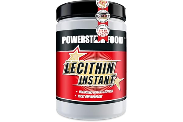 POUDRE DE LECITHINE INSTANTANÉE | Boîte 500g | Lécithine de soja instantanée riche en phosphatidyl choline et phosphatidyl inositol avec vitamines en qualité pharmacopée | Made in Germany
