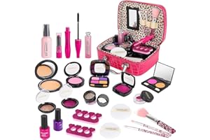 deAO 23 Accessoires de Maquillage fictif avec Une Trousse de beauté, Un Set de Faux Maquillage et Encore Plus d’Accessoires glamours