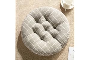 AOOPOO Set of 2 Indoor Outdoor Luxury Beautiful Garden, Dining Chair Foam Cushions Seat Pad - Round - Chair Cushion,40x40cm (Color 14)