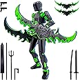 Uodofy (Assembly Completed) T13 Action Figure Set, 3D Printed Toys Robo 13 Action Figure,Dummy 13 Titan 13 Action Figure (Black Green)