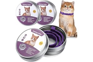 GIUSOBG Collar Calmante para Perros Y Gatos 2 pcs Collares Calmantes para Gatos Collares Collar Calmante Feromonas Tamaño Ajustable Tamaño Ajustable y Duración 30 Días Alivia La Ansiedad para Gatos