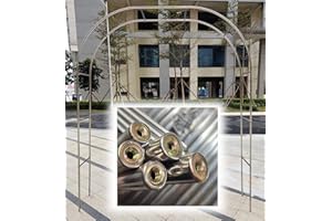 ASENMAO Rosenbögen Gartenbogen Aus Metall Kletterpflanzen Rosenbogen Rankhilfe Torbogen Freistehend Rosengestell Wetterbeständig Rankbogen (Size : 350 * 240cm(138 * 94in))