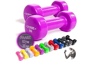 C.P. SPORTS Mancuernas de Gimnasia C.P.Sports | Juego de 2 Mancuernas - Pesas de 0,5kg a 12kg | Juego de Mancuernas para Deportes, Fitness, Gimnasia, Entrenamiento de Fuerza, Gimnasio en casa