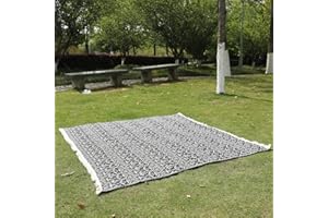 Wulcea Stuoia Campeggio Coperta Picnic Mare Imbottita Telo Spiaggia Antisabbia Teli da Grandi Tappetino Blanket Montagna 200x150 Imbottito Travel Beach Lawn Park Portatile