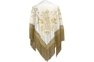 La Senorita | Manton de Manila de Flamenco | +30 Diseños y Colores | Talla L
