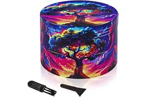 ASTRIVA Grinder Large Crusher, 63mm Grinder with 40 Grinding Teeth, Metal Grinders for Spice Mill (Purple, Tree Design)