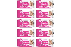 Jennifer's Baby Wipes 80's (Pack of 10) -Ultra Soft, Alcohol-Free, Extra Gentle, Aloe Vera Gel, Vitamin E, and Safe for Delicate Skin 800 Wipes