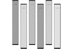 Aolso Diamond Sharpening Stones, 6 PCS Sharpening Stone Set Kit, Professional Whetstone for Kitchen Knives & Garden Knives, Durable Sharpening Stone 150/240/600/1000/2000/3000 Grit