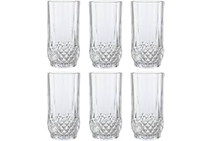 CRISTAL D'ARQUES Cristal D' Arques, Longchamp Long drink vidrio 280ml, sin la marca de llenado, 6 Vidrio